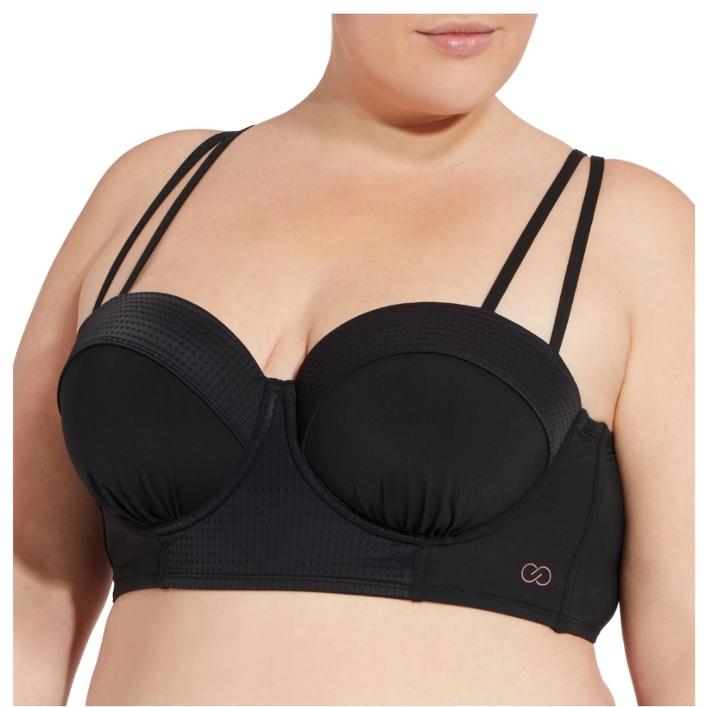 Calia Long Line Bralette Bikini Swim Top